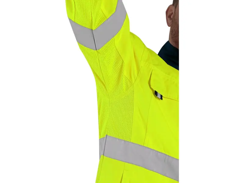 Blůza CXS HALIFAX, výstražná se síťovinou, pánská, žluto-modrá, vel. 64